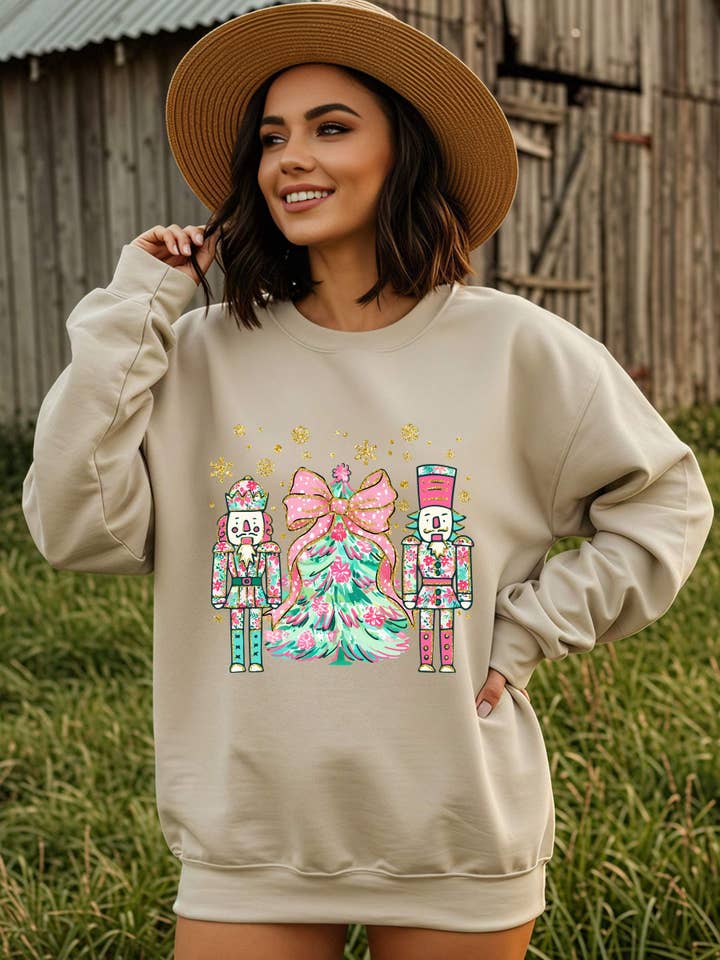 Y2K Festlig Grafisk Oversized Sweatshirt for engroshandel hos Flarix