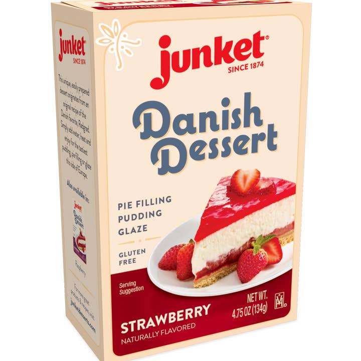 Junket Desserts - Wholesale Pudding - Strawberry Deens dessert (geval van 12)