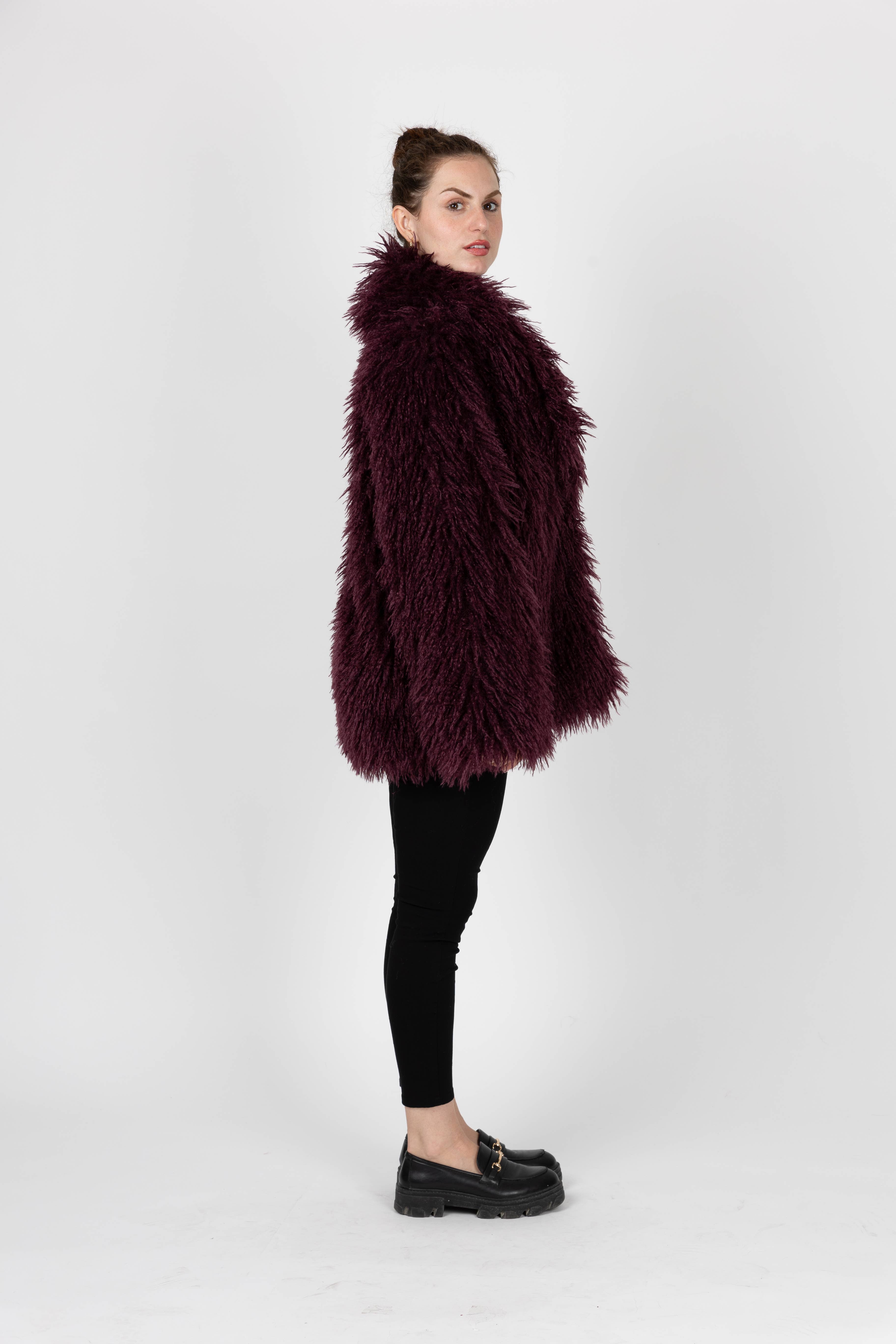 KZELL PARIS - Vente Manteau en fourrure/fausse fourrure – femme - MANTEAU COURT EN FAUSSE FOURRURE MONGOLIE9