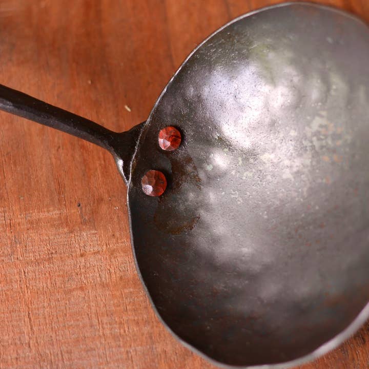 Wicks Forge - Wholesale Kitchen Spoon - Egg Spoon - Leaf Handle1