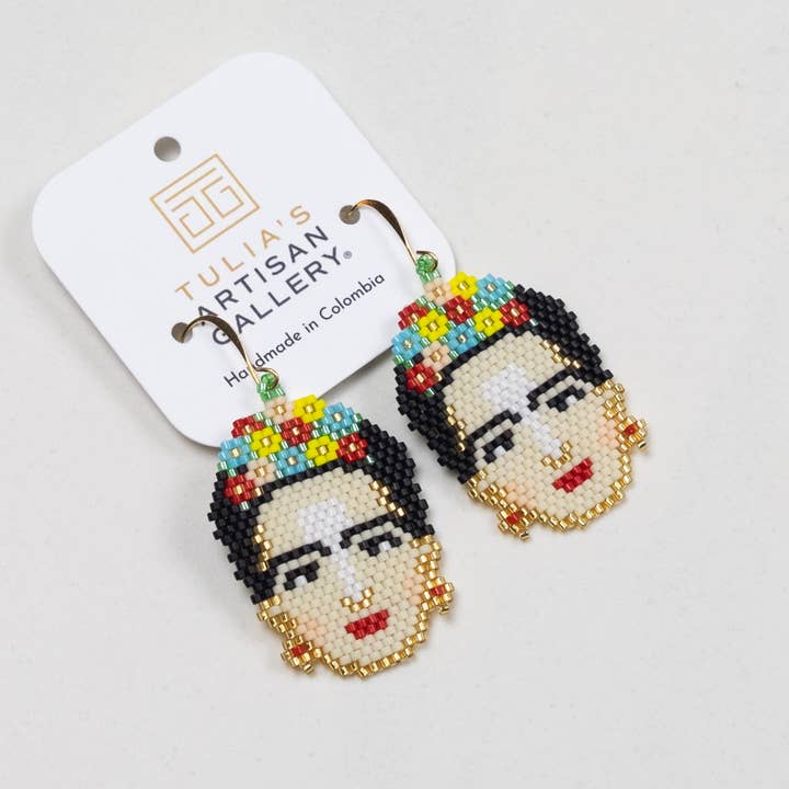 Tulia's Artisan Gallery – wholesale Dangle earrings – Frida Kahlo Earrings
