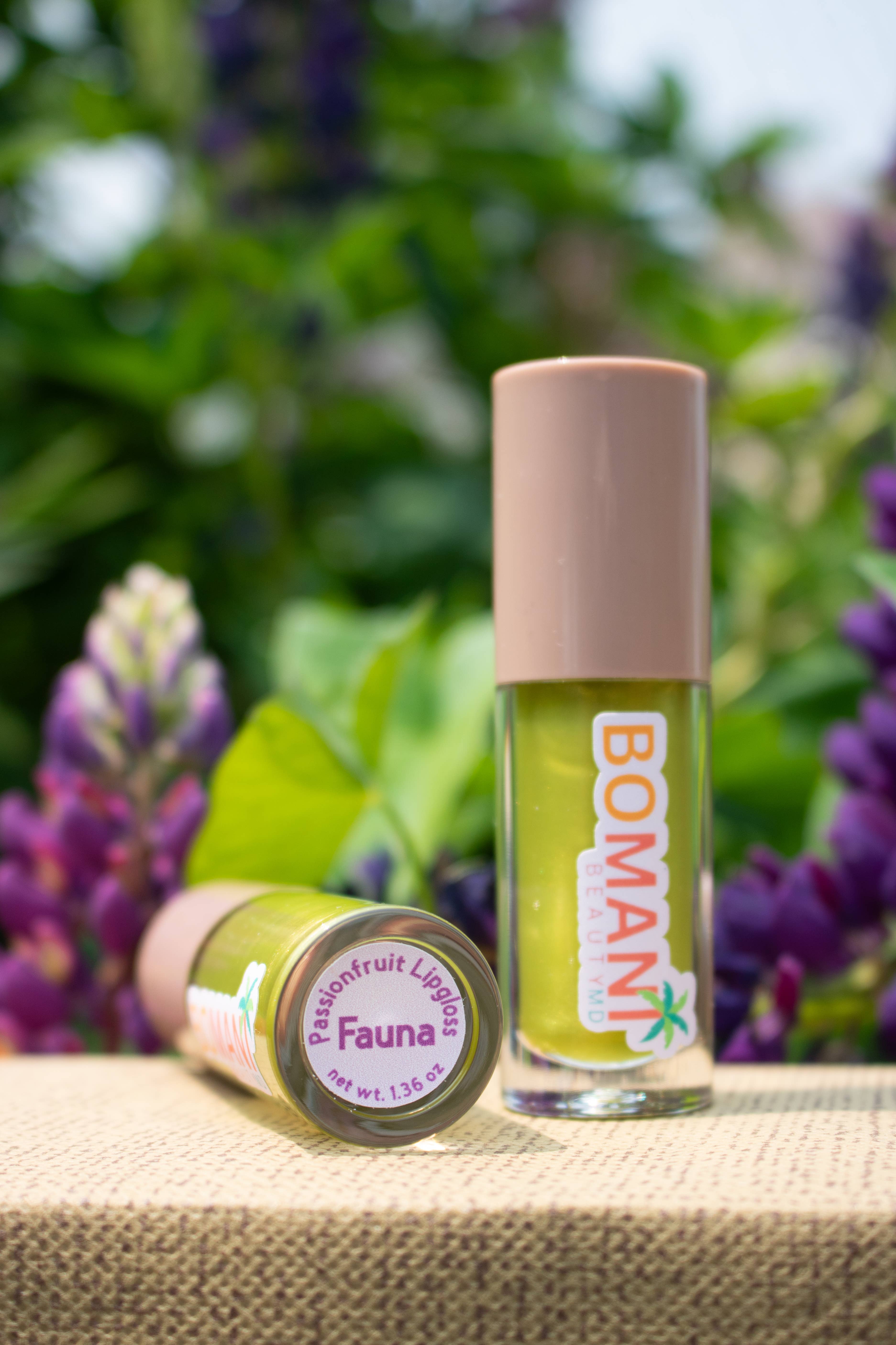 Bomani Beauty MD - Wholesale Lip Gloss - Passionfruit Lip Gloss - Fauna (Cool Sheen Green)1