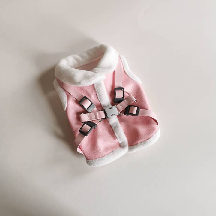 Channyfinds - Venta al por mayor Arnés - Perros - Chaleco con arnés de piel sintética para mascotas de moda