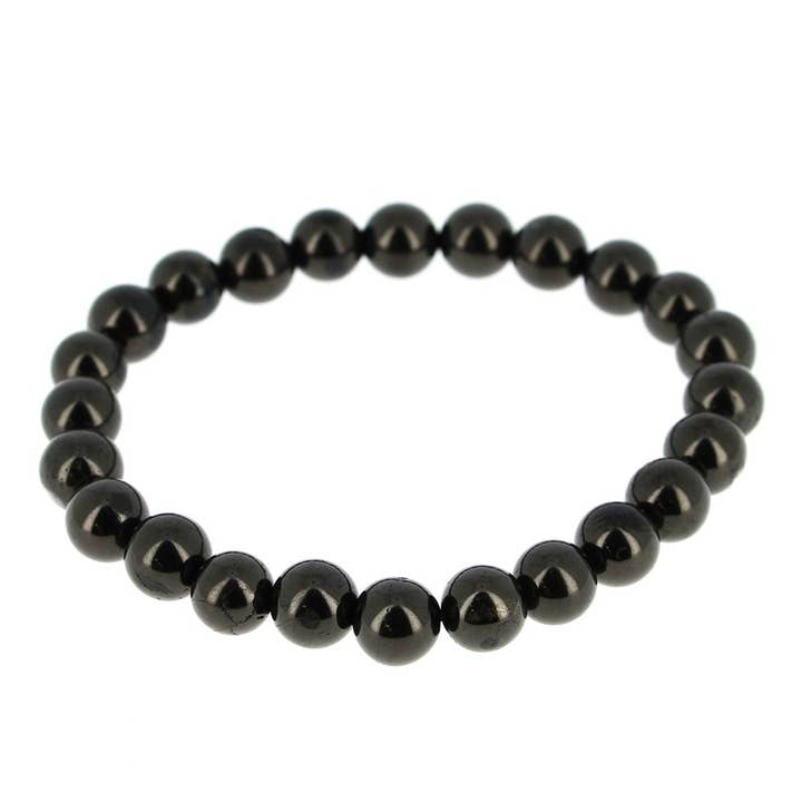 Bracelet Jais de Mongolie EXTRA Billes 8 mm pour la vente par Artisans de Madagascar