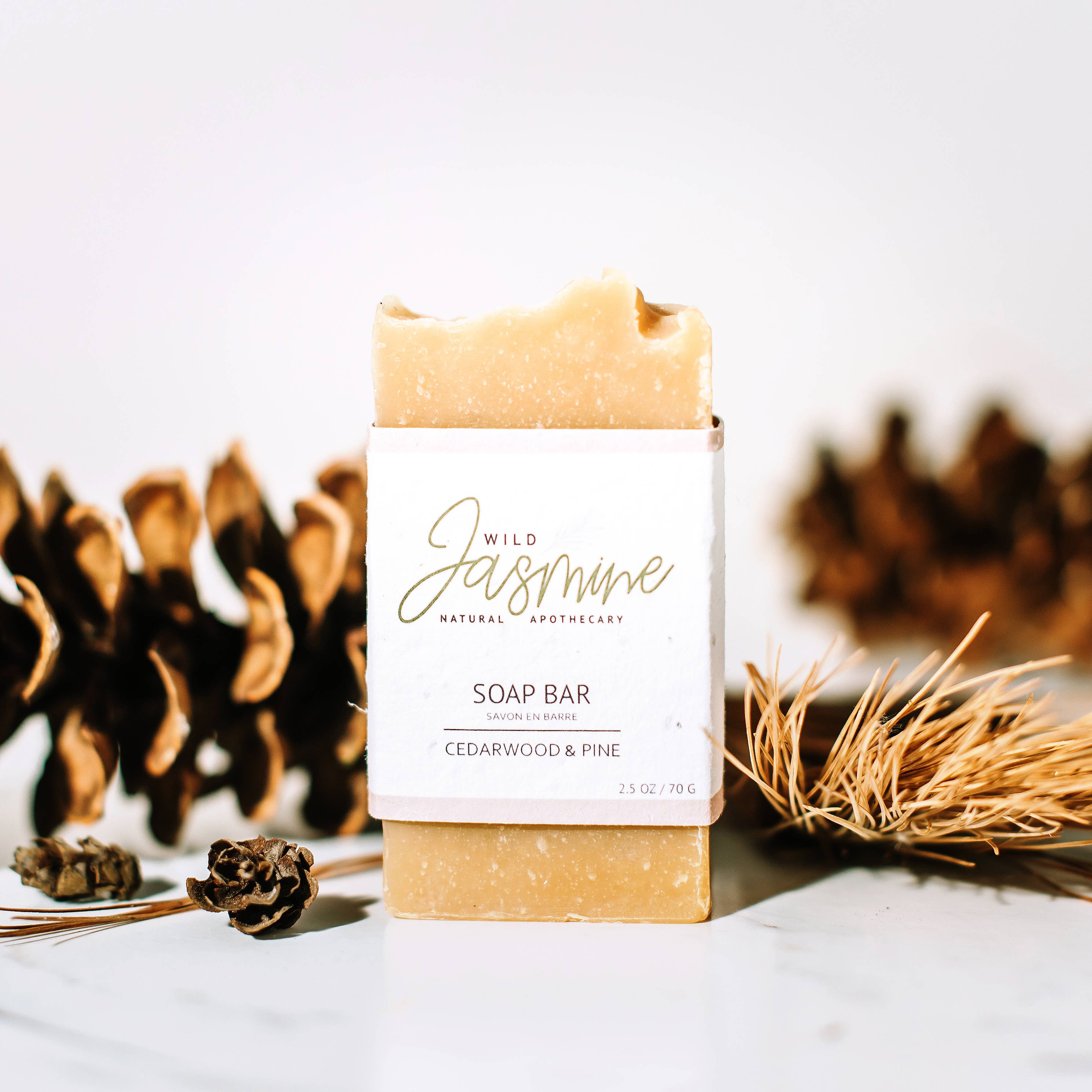 Wild Jasmine Natural Apothecary - Wholesale Bar Soap - Mini Cedarwood & Pine Soap - 2.5 oz0