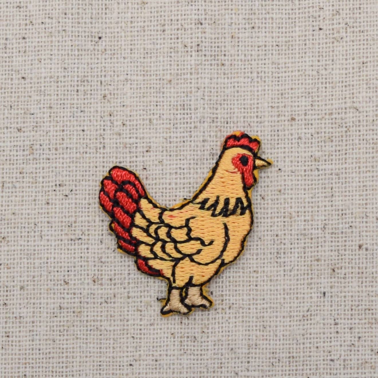 Wholesale Applique - Wholesale Patch - Yellow and Red Chicken, Hen, Iron on Patch1