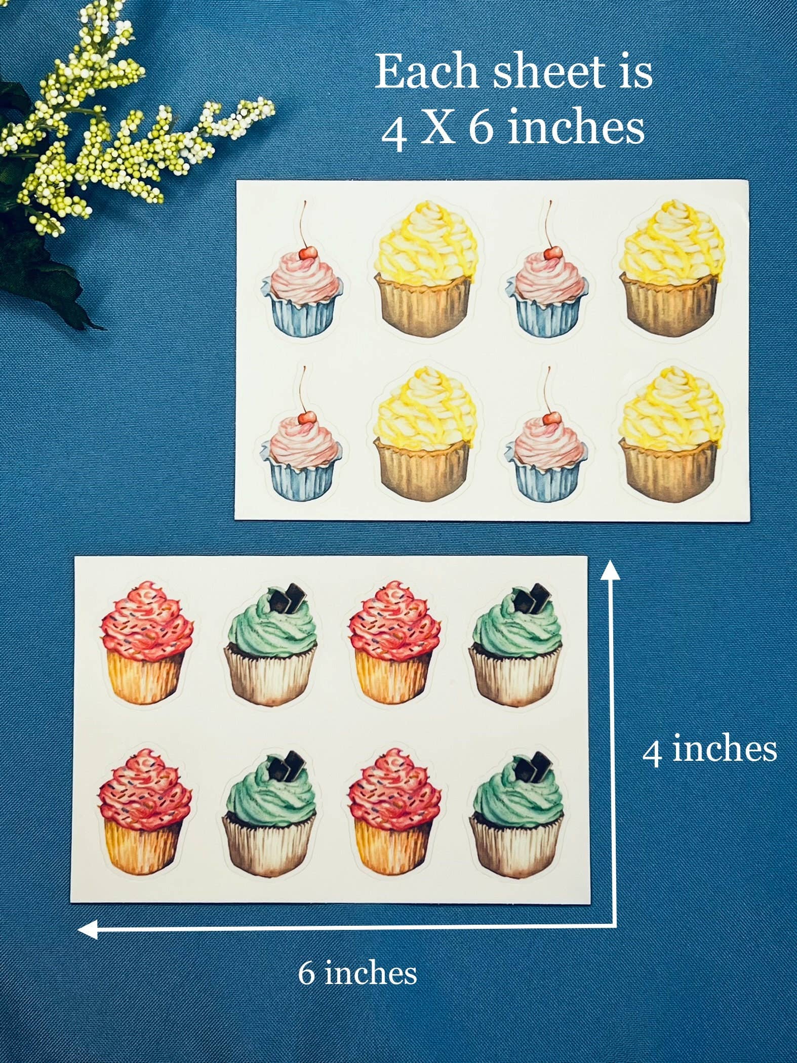 Emilia Rose Artwork LLC - Wholesale Sticker - Cupcake Sticker Sheets3