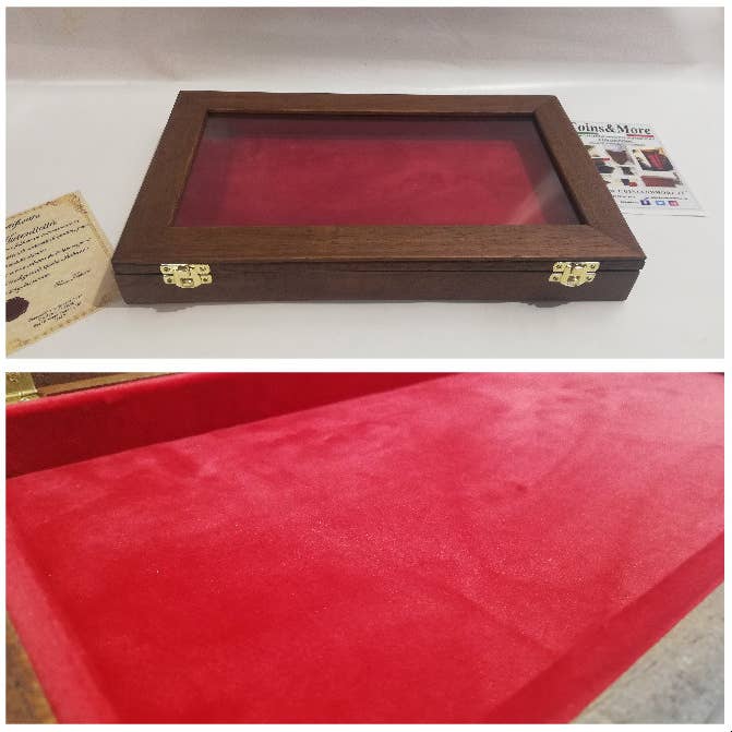 Coins&More - Wholesale Decorative Box - Wooden and velvet box Display for objects3