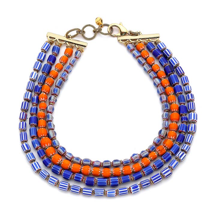 Solnedgangsblomst forgyldt messinghalskæde for engroshandel hos Mon Reve