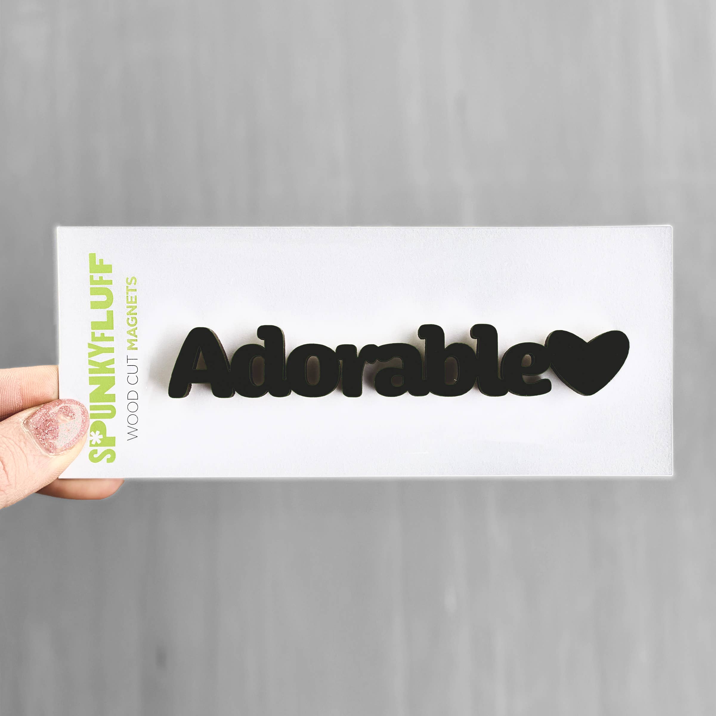 Spunky Fluff - Wholesale Magnet - Adorable Tiny Word Magnet, Cute Wood Word Photo Magnet7