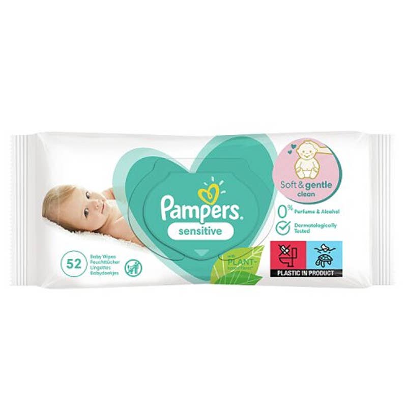 Deluxe Import Trading - Wholesale Face & Body Wipes - Baby - Pampers Wipes 52CT Sensitive0