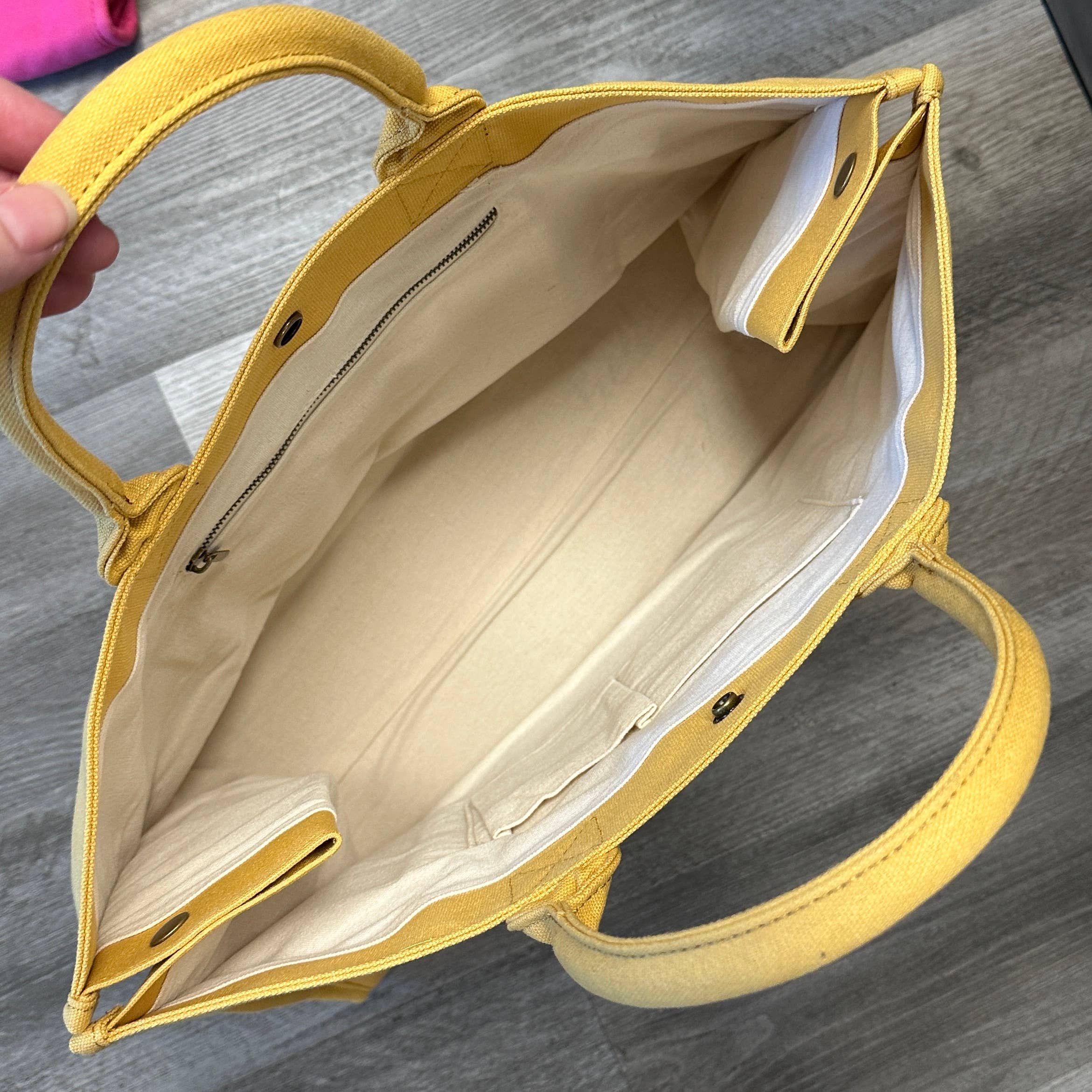 Cthru Purses - Vente Tote bag – femme - Fourre-tout en toile à rayures - Crème2