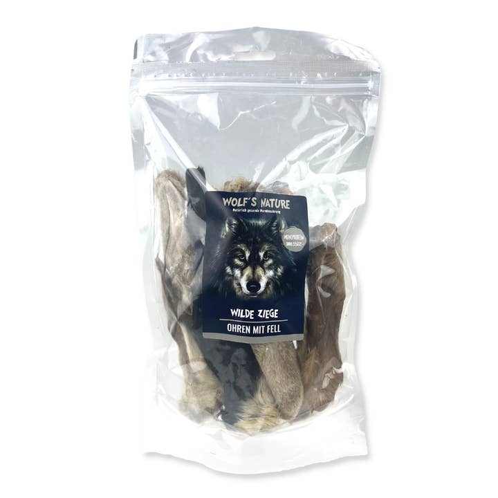Lucky-Pet Handels- und Produktions GmbH - Wholesale Pet Treats - Dog - Wolf's Nature Wild Goat - Ears with Fur 150 g1