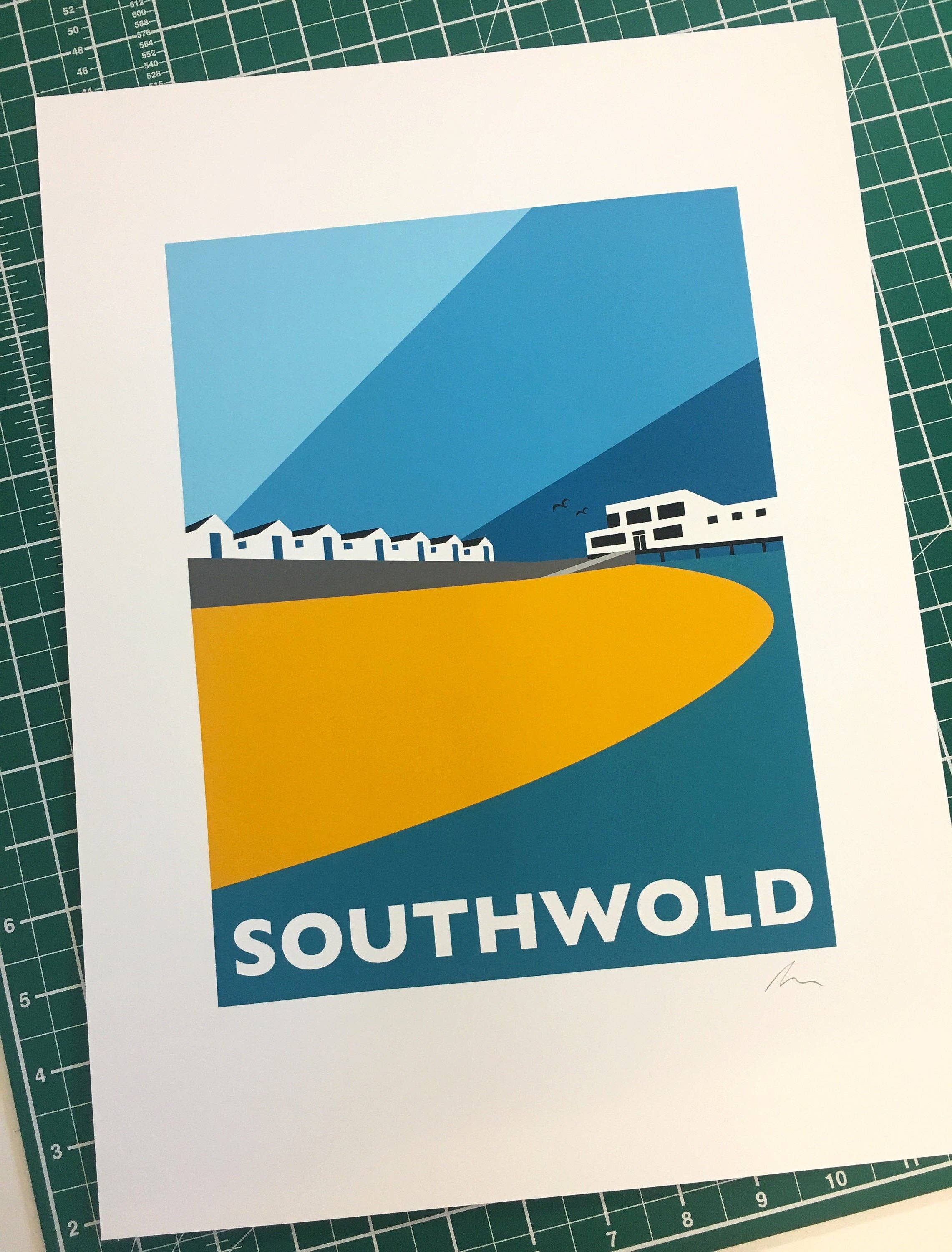Rebecca Pymar - Wholesale Art Print - SOUTHWOLD Travel Poster Print2