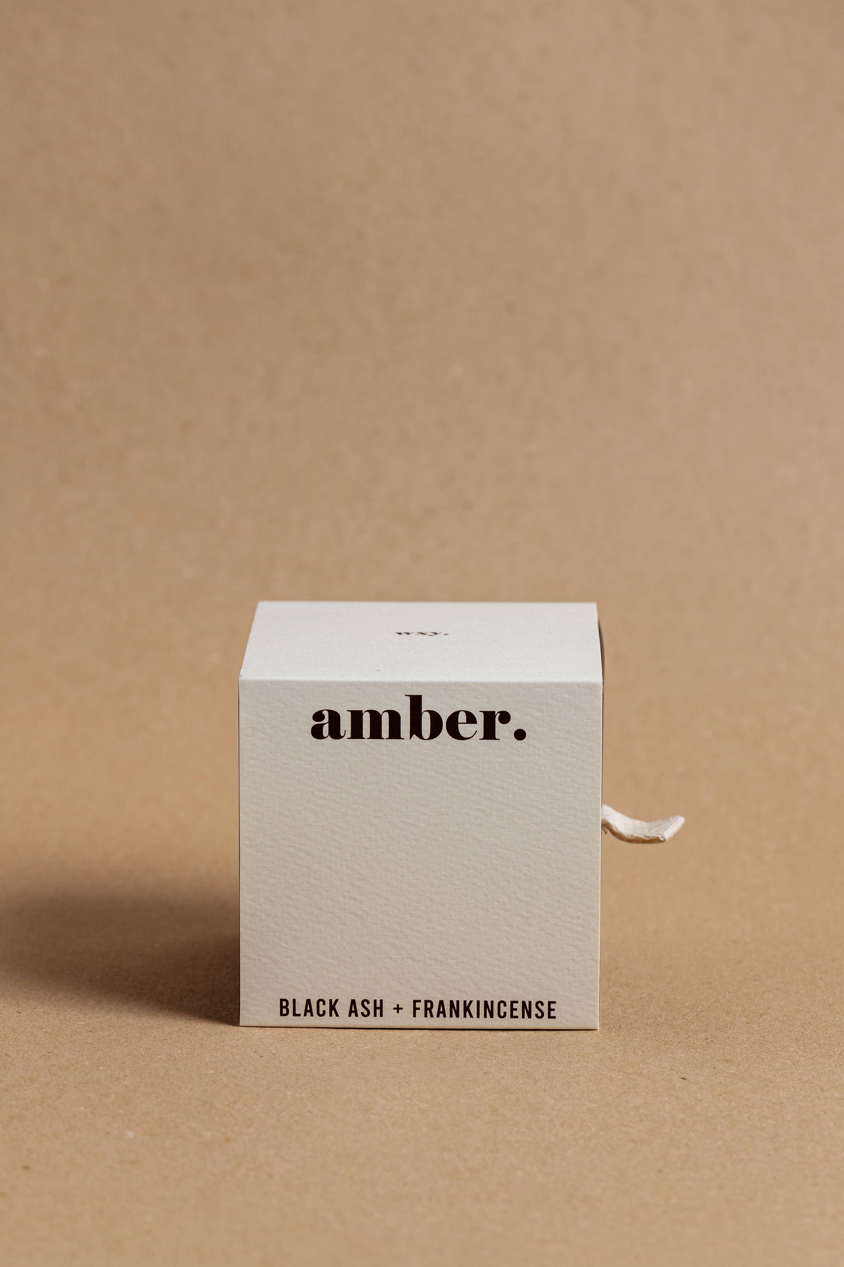 wxy. - Wholesale Jar/Filled Candle - Amber 5oz Candle - Black Ash & Frankincense2