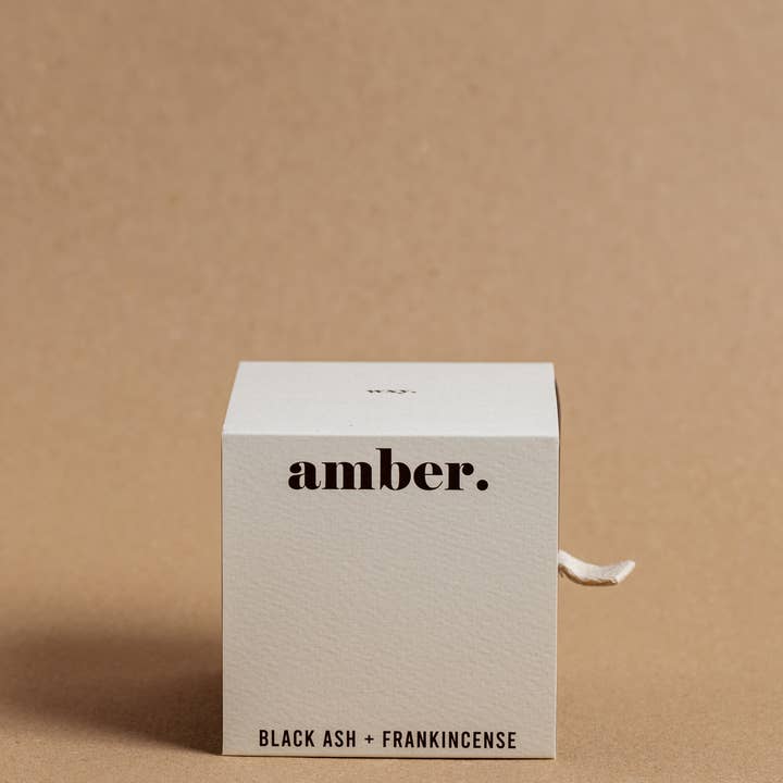 wxy. - Wholesale Jar/Filled Candle - Amber 5oz Candle - Black Ash & Frankincense2