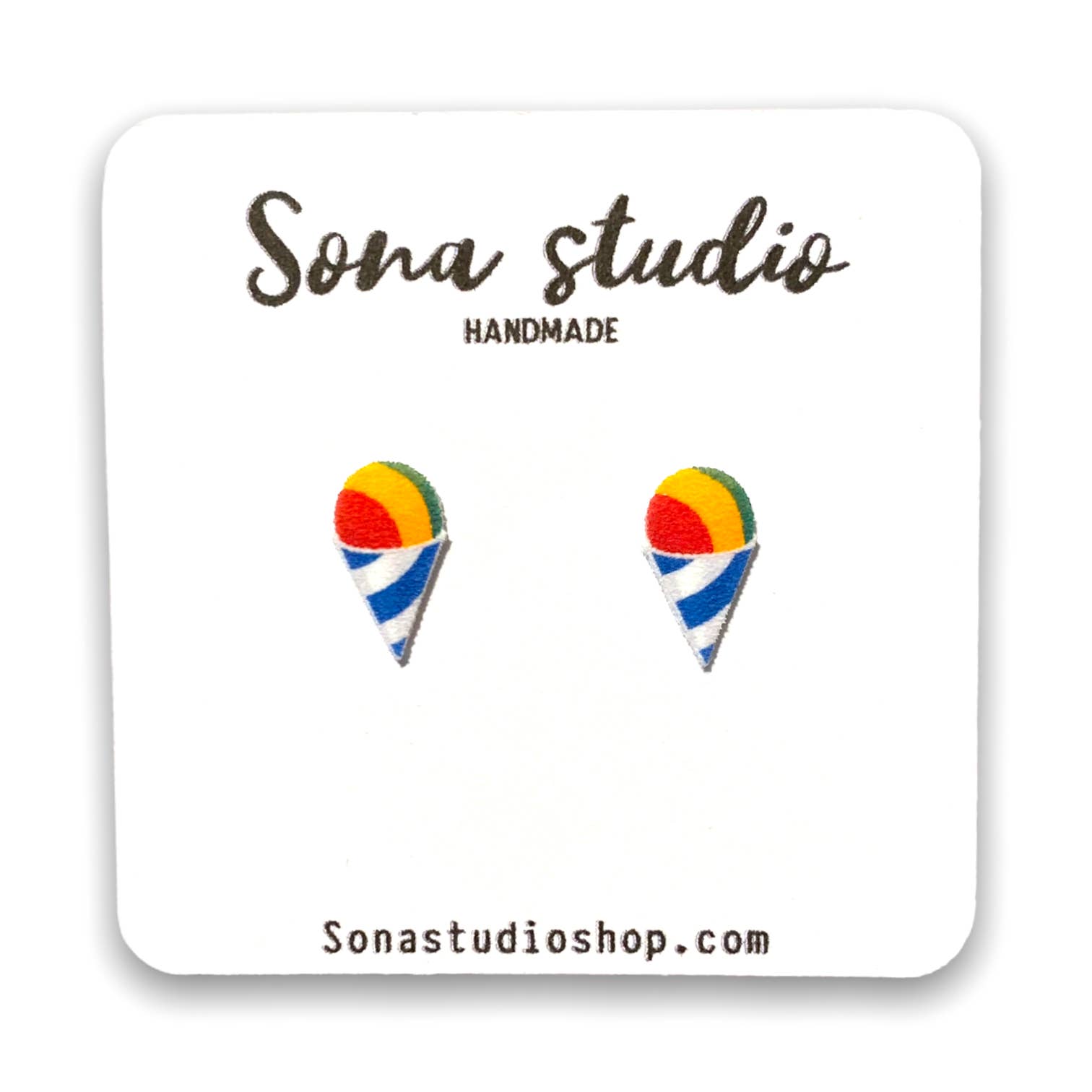 Sona Studio - Wholesale Stud/Post Earrings - Snow Cone Earrings