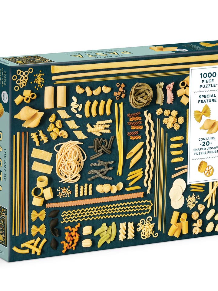 The Art of Pasta 1000 Piece Puzzle with Shaped Pieces for wholesale by Chronicle Books