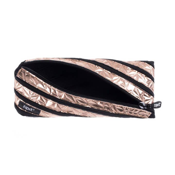 ZIPIT - Wholesale Pencil Case/Pouch - ZIPIT Metallic Pouch, Rosegold2
