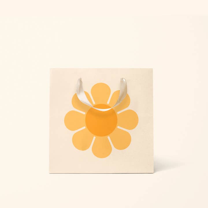 Sunshine Studios - Wholesale Gift Bag - Retro Flower Gift Bag | Marigold