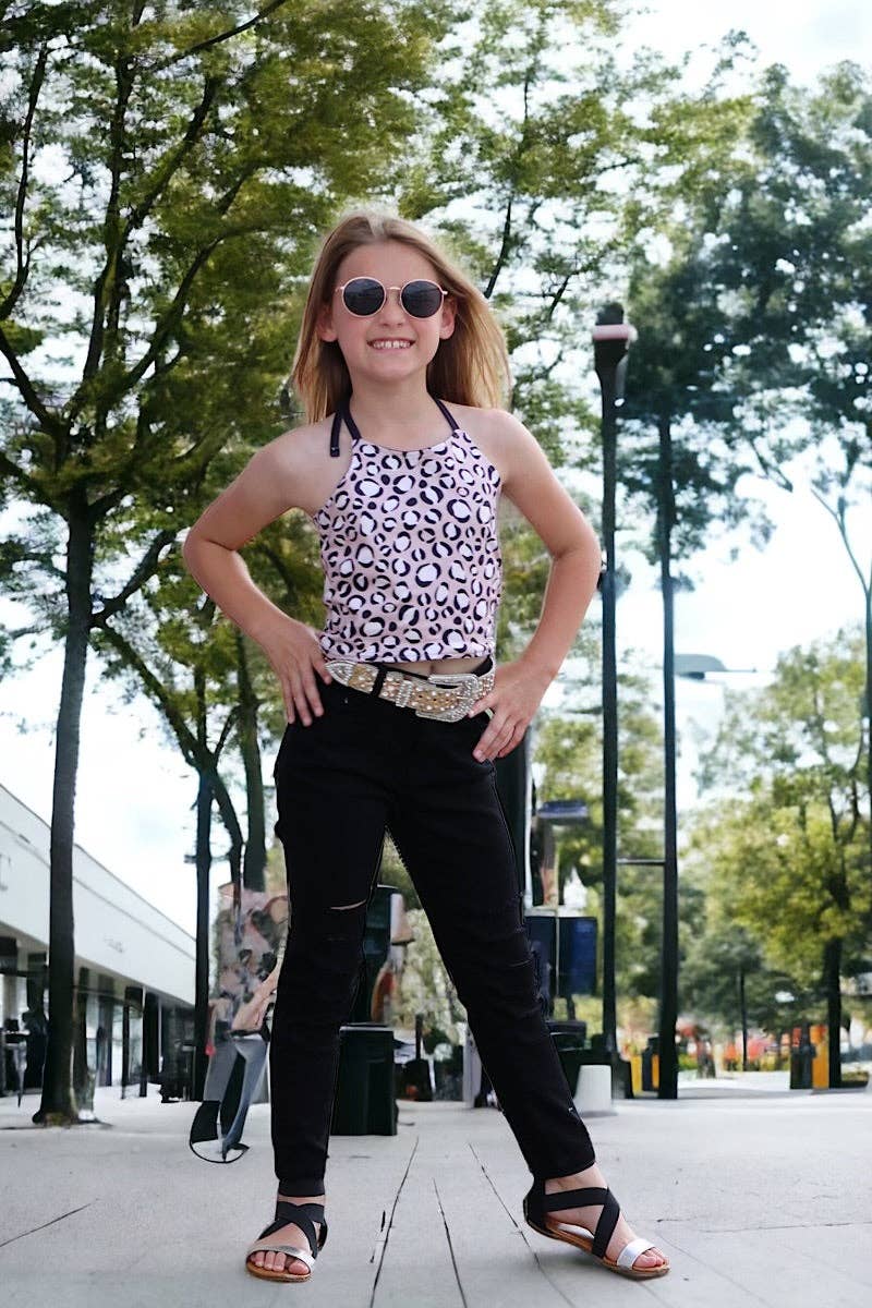 Kids Charm Online - Wholesale Jeans - Kids - Black ripped skinny jeans. PNG25133063 amy5