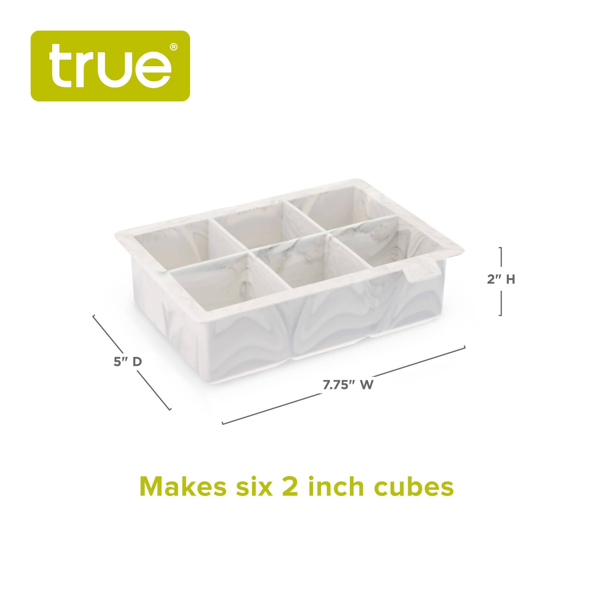 TRUE - Wholesale Ice Tray/Mold - Marbled Silicone 2 inch Ice Cube Tray4