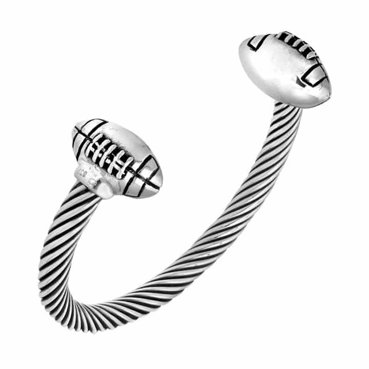 American Football silberner Armreif für den Großhandel von Orus bijoux men