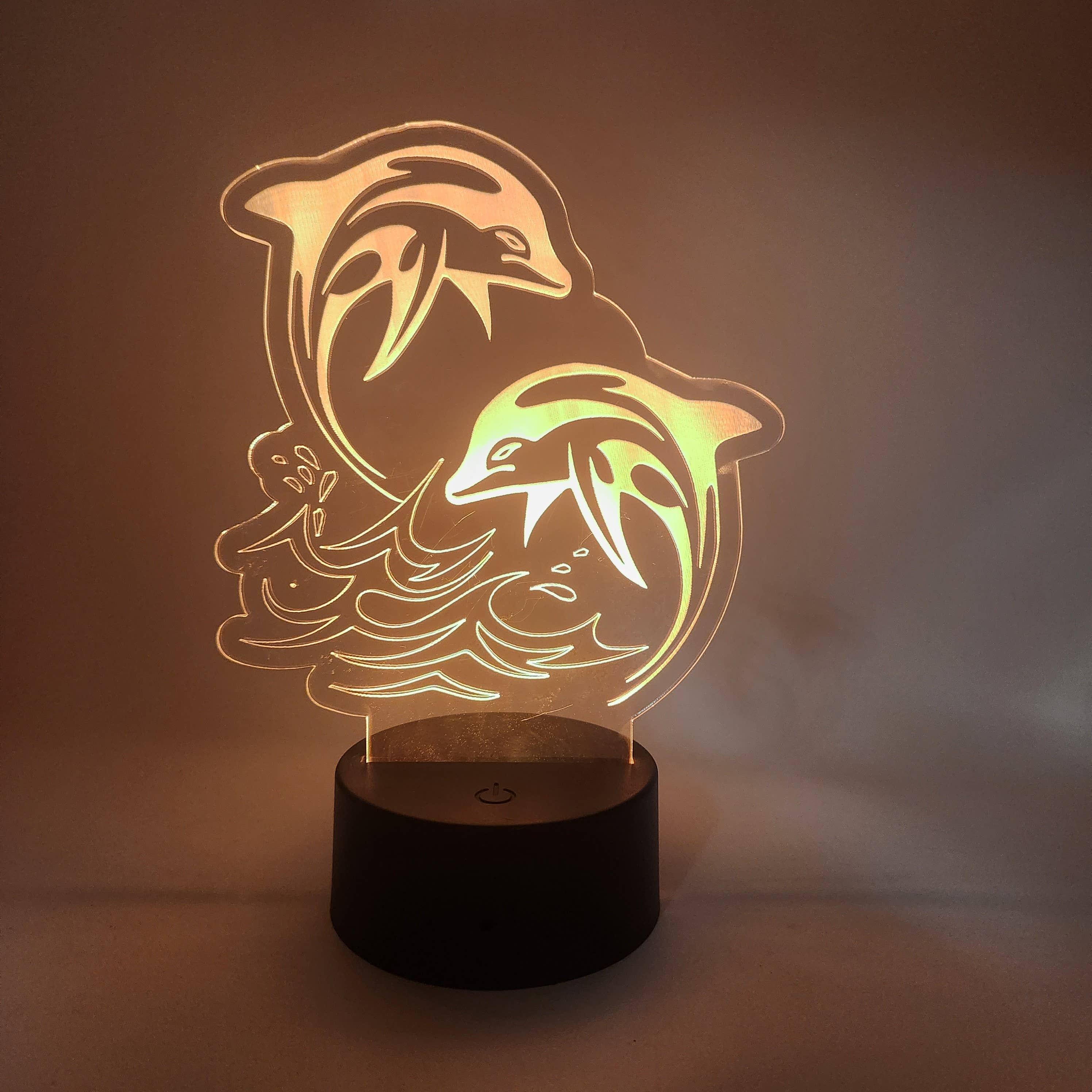The 308 Collective - Wholesale Accent/Desk Lamp - Dolphin LED Lamp | Marine Life Swimming Dolphins Light8