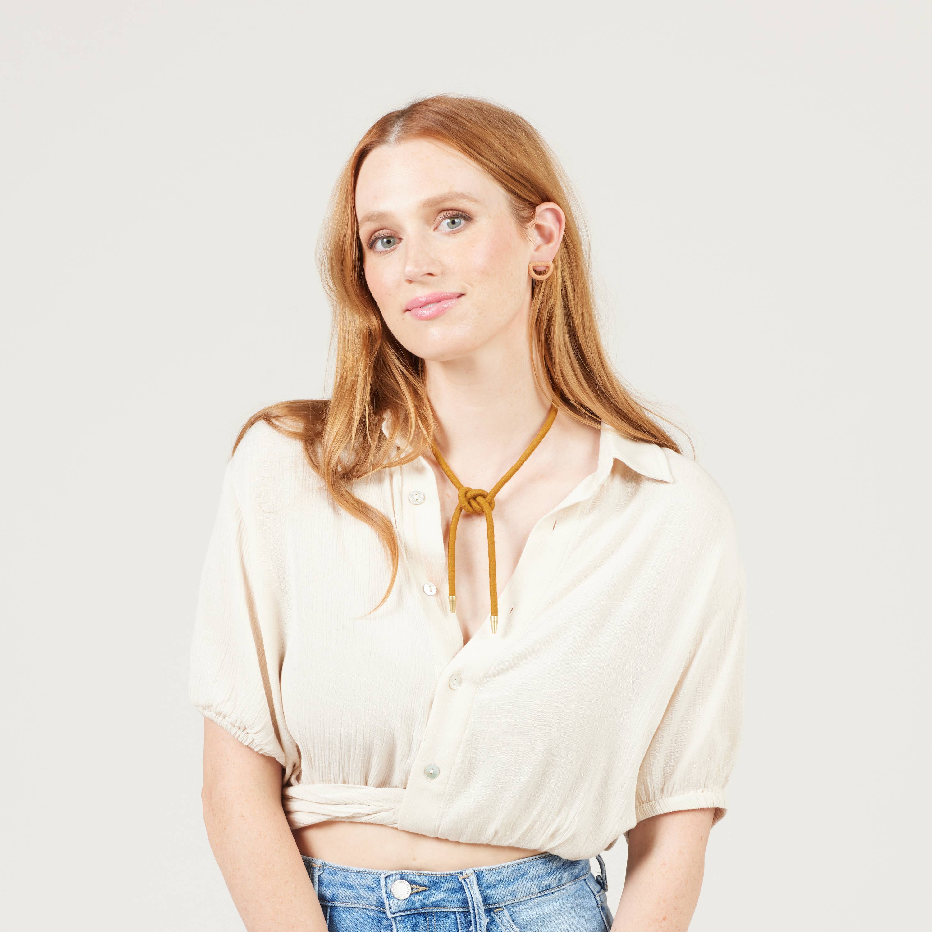 SASHA - Wholesale Woven Necklace - Shoelace Square Knot Bolo1