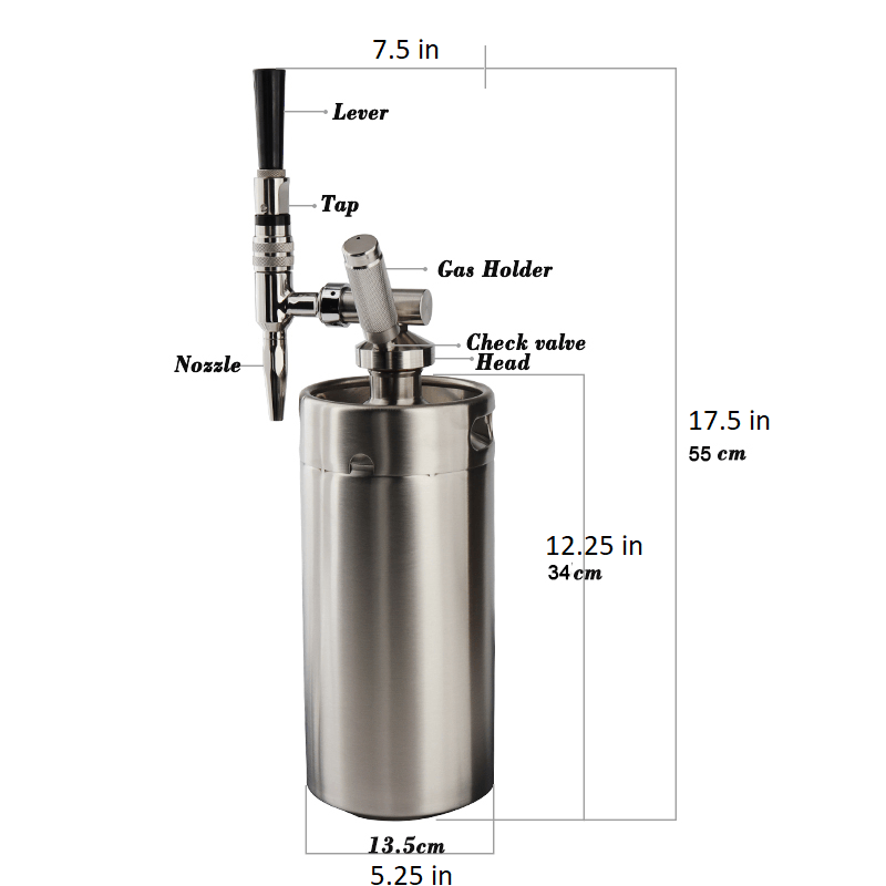 Royal Brew – Máquina de café por atacado – Royal Brew Barril de Café Nitro Cold Brew 3,78 L6