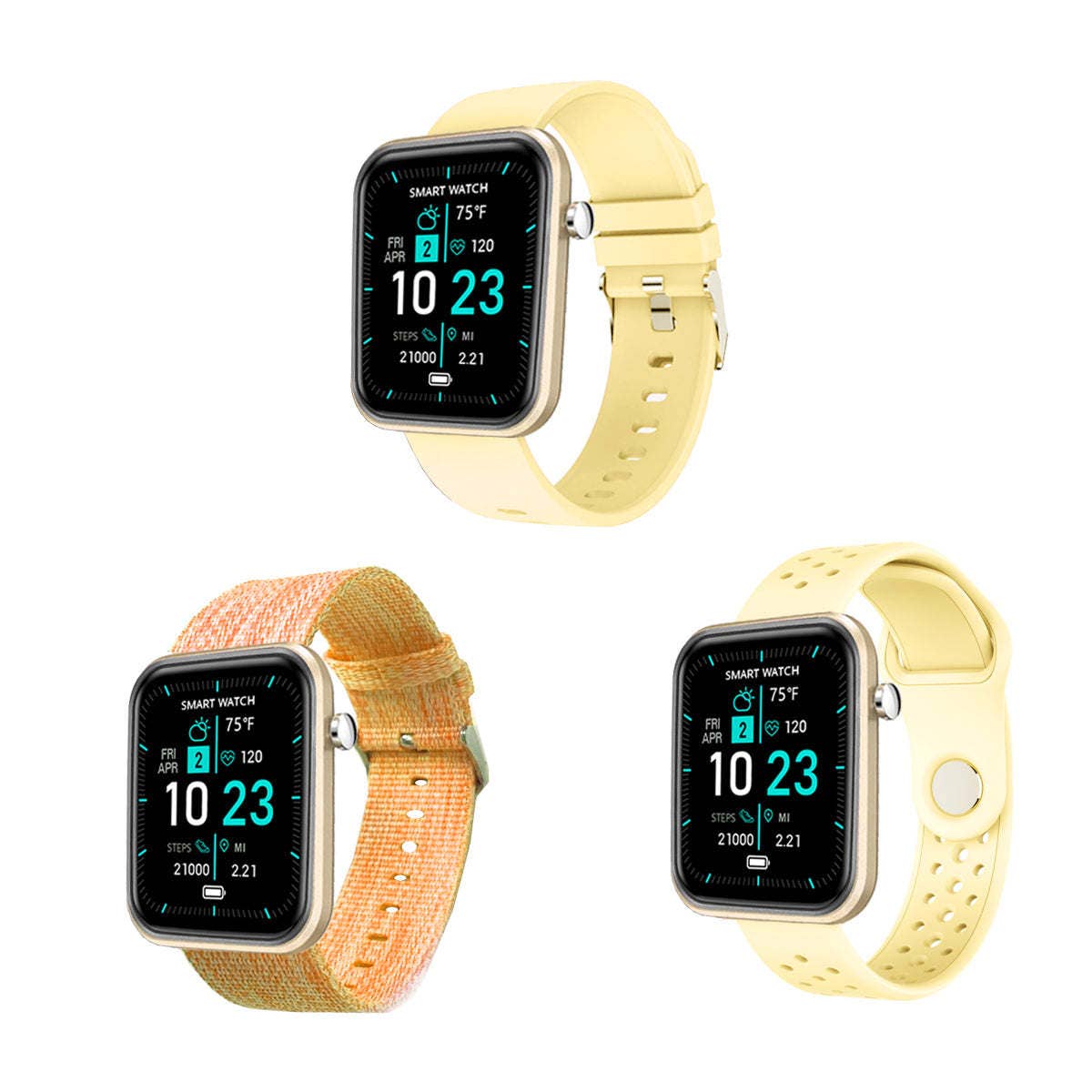 Hard Rock Health Stores - Wholesale Wrist Watch - Unisex - Advanced Smartwatch With Three Bands And Wellness + Activity Tracker15