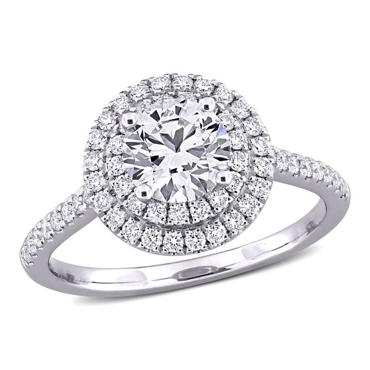 Double Halo Engagement Ring (1 1/2 CT. TW.) for wholesale by Created Forever