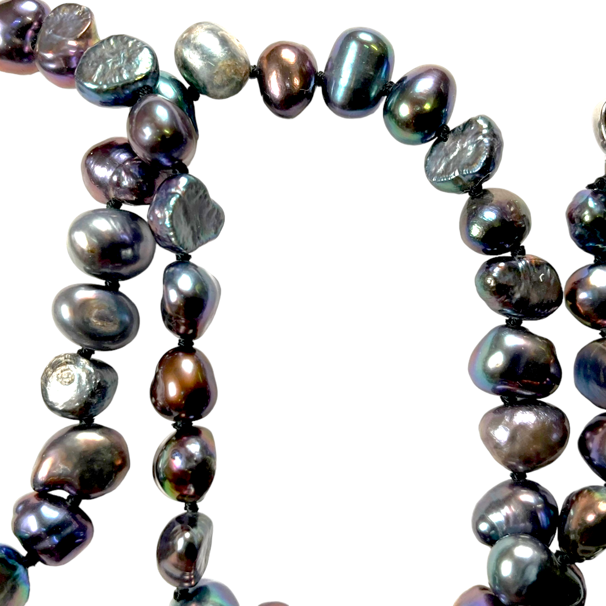 Foliesbijoux - Wholesale Beaded/Pearl Necklace - N-3 black freshwater pearl necklace1