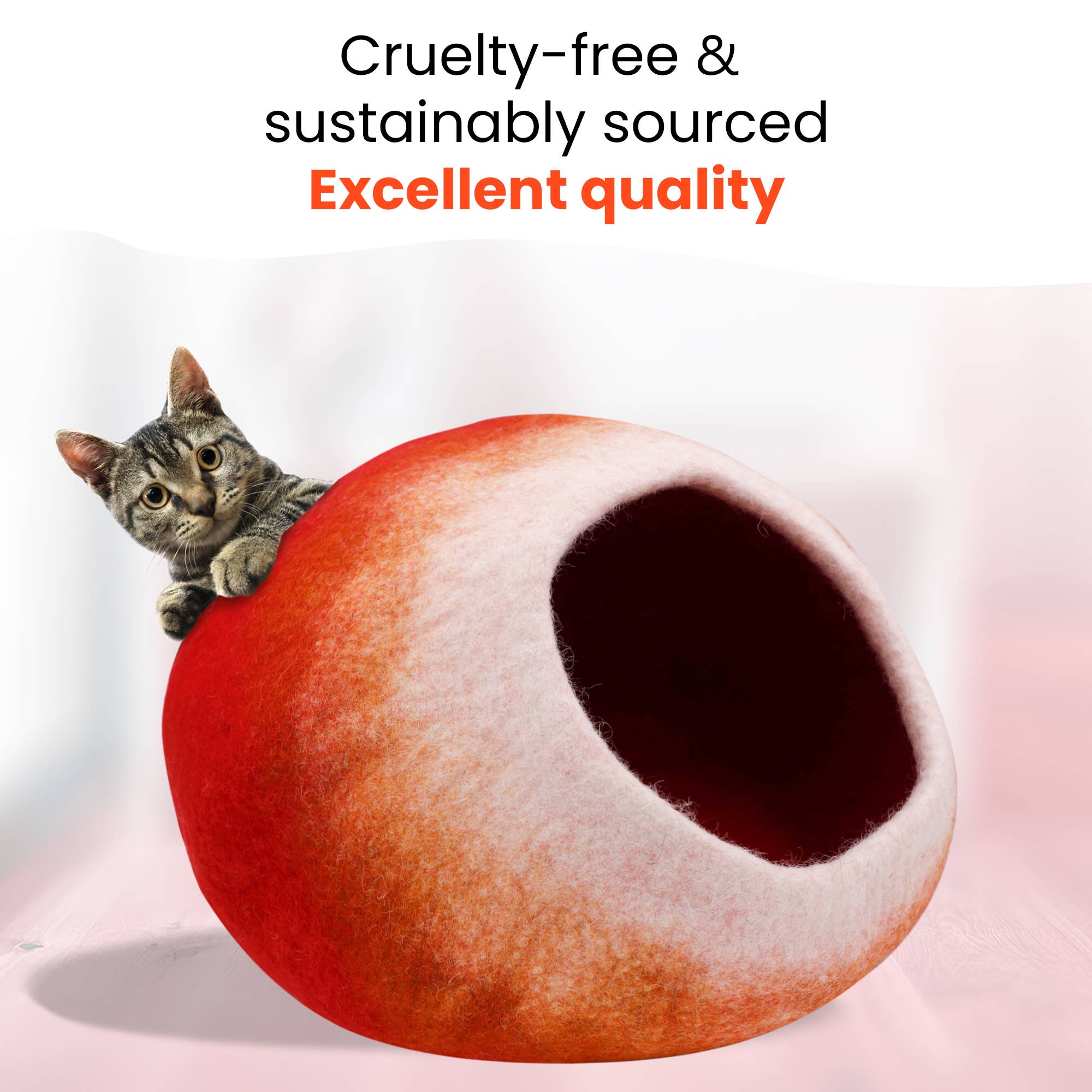 Lungta Imports – casota - Gato e cão por atacado – Caverna para Gatos de Lã Tingida à Mão / Cama e Casa Quente para Gatos28