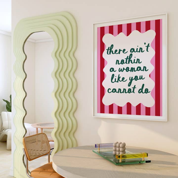 NOTHIN U CAN'T DO | Citazione femminista, arte murale, decorazione per la casa per la vendita all'ingrosso da parte di Moo and May Studio