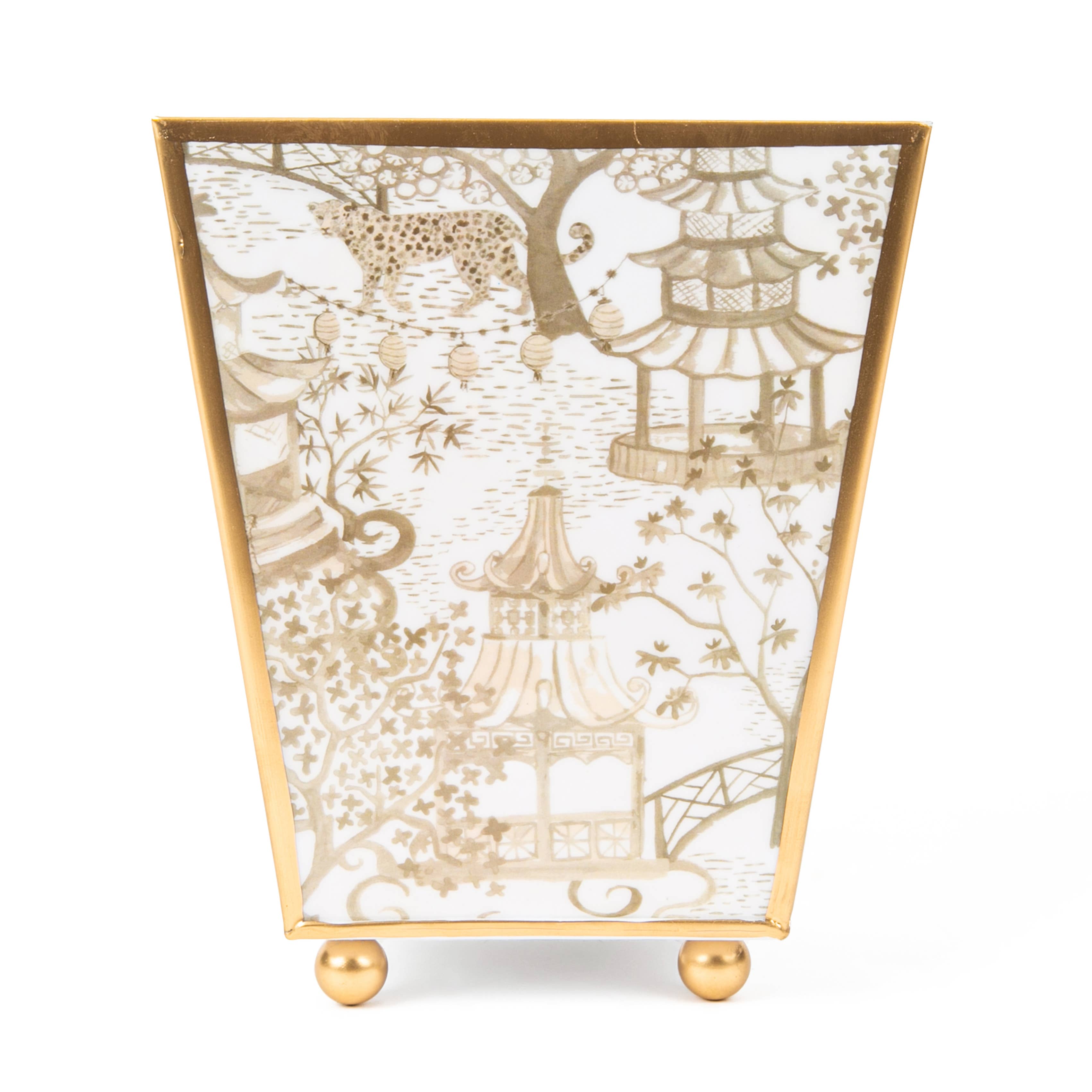 Jaye's Studio - Wholesale Plant Pot - Garden Party Enameled Square Cachepot Planter7