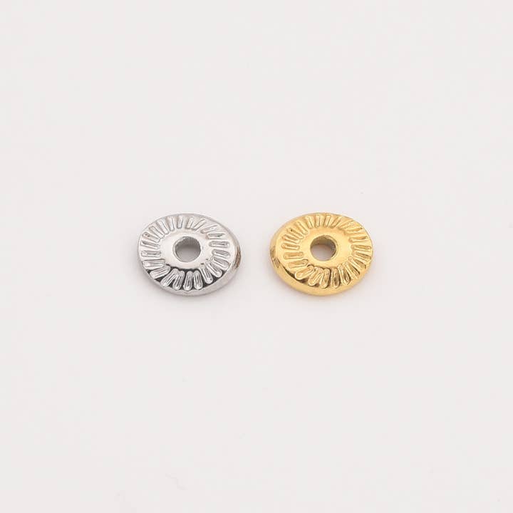Gold Filled Spacer Bead, Stainless Steel Disc, Gift, SCP037 for wholesale by Beads Creation