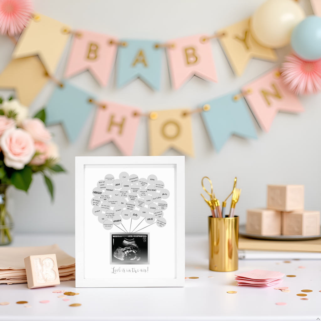 Pearhead - Wholesale Picture Frame - Kids & Baby - Baby Shower Guest Sonogram Frame & Sticker Set3