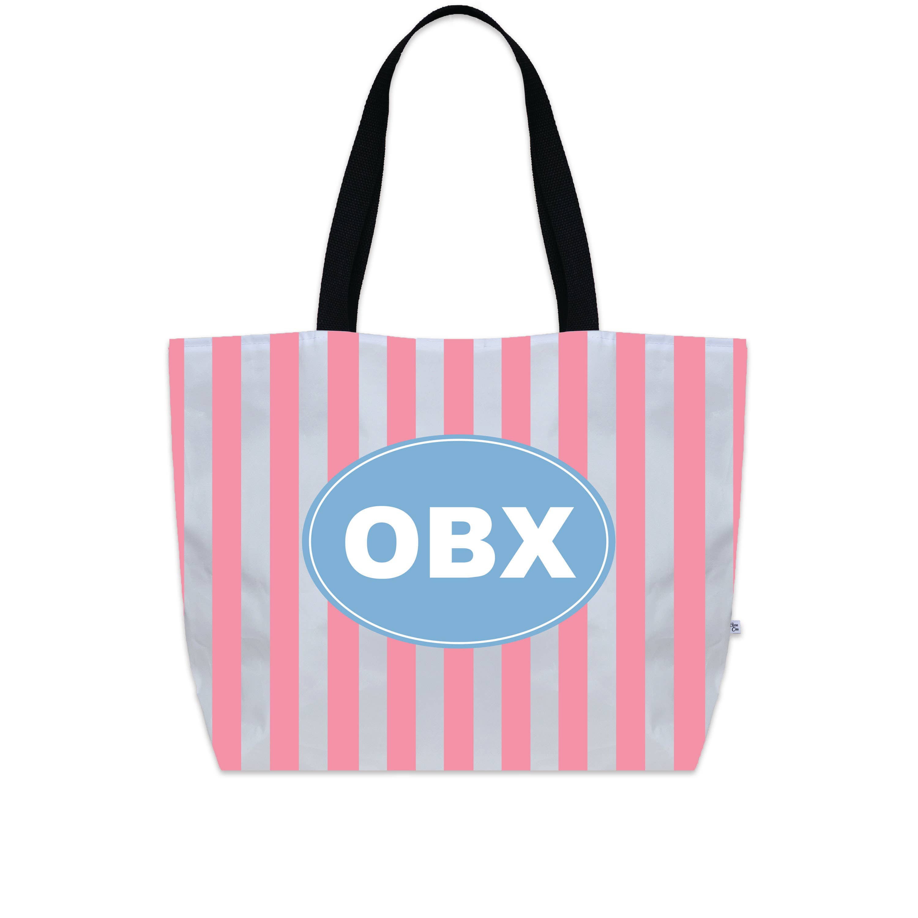 Anne Cate - Wholesale Beach Bag - Beach Stripe Sailcloth Tote Beach Bag - Add your Beach4