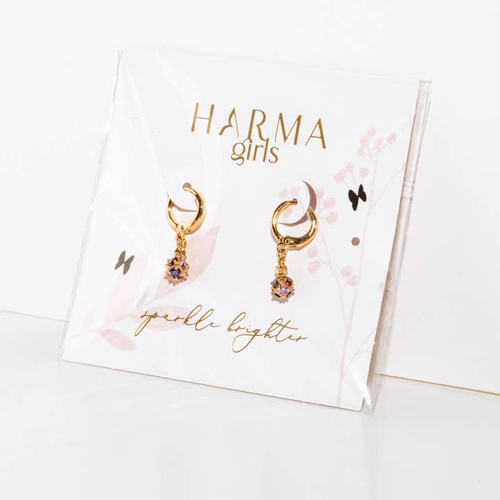 Harma Mädchen Lebendige Kristalle Würfel Hänge Creolen für den Großhandel von Harma