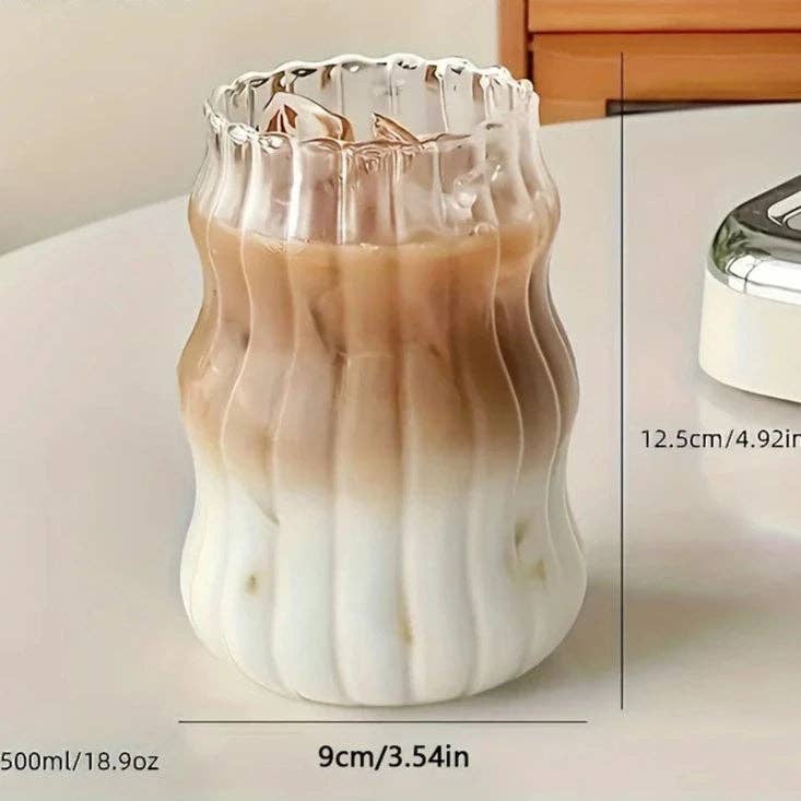 BRECK + FOX - Vente Verre/tasse - Ensemble de 4 gobelets côtelés résistants à la chaleur3