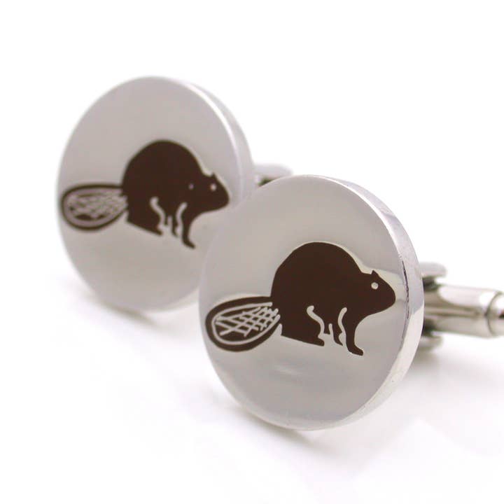 Abotoaduras Beaver por atacado de Kinzoku