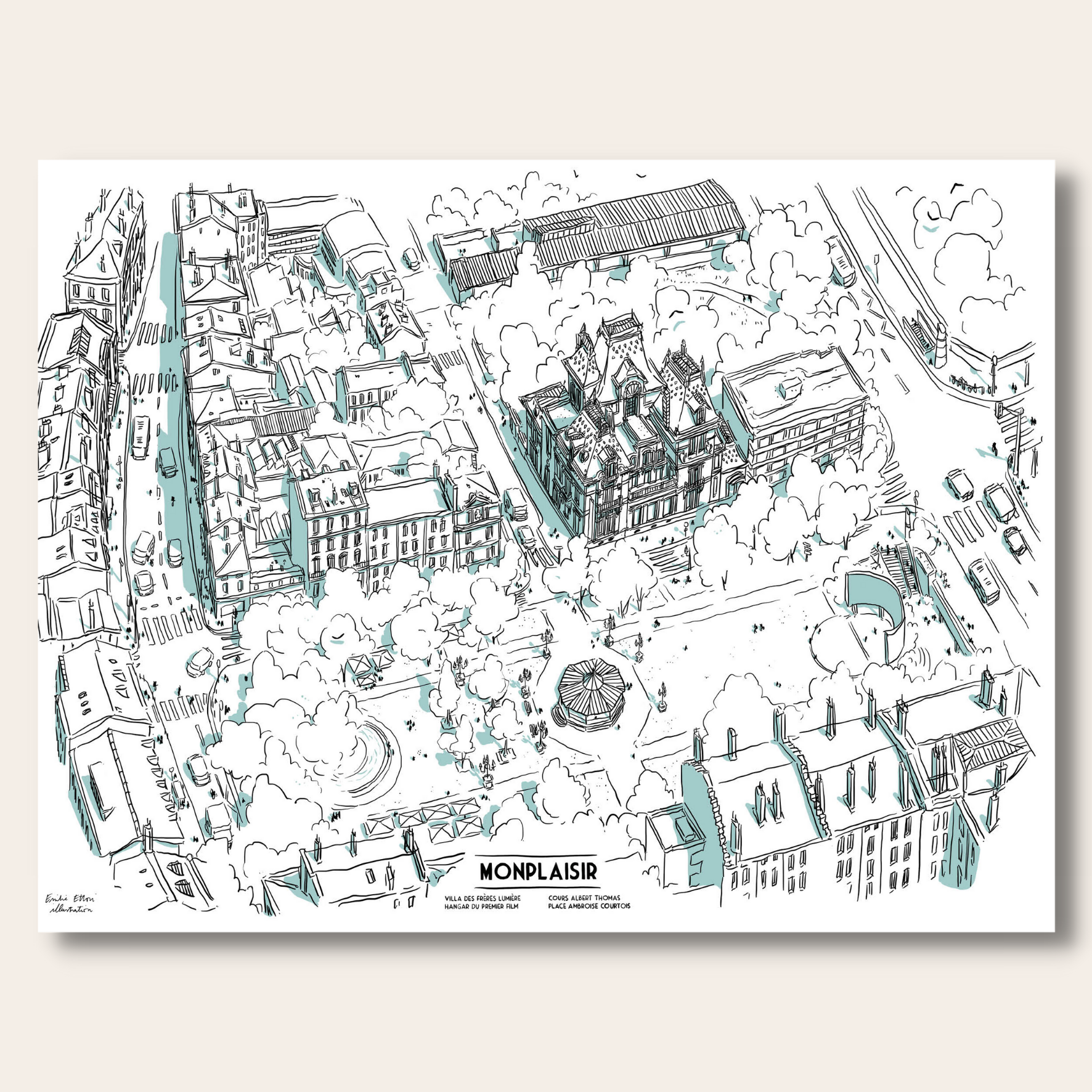 EMILIE ETTORI ILLUSTRATION - Wholesale Art Print - Monplaisir1