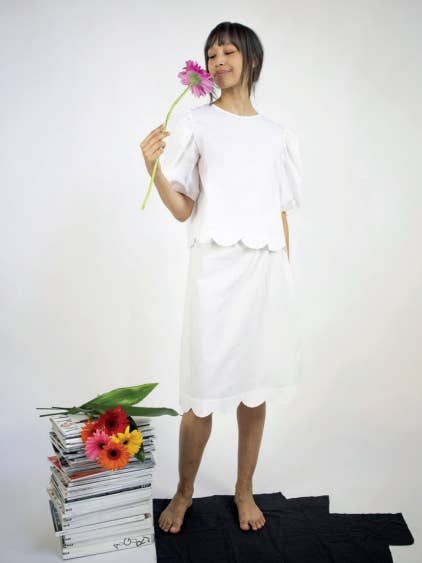 ZIJDEN HEMD MET KANT voor wholesale door of Handmade