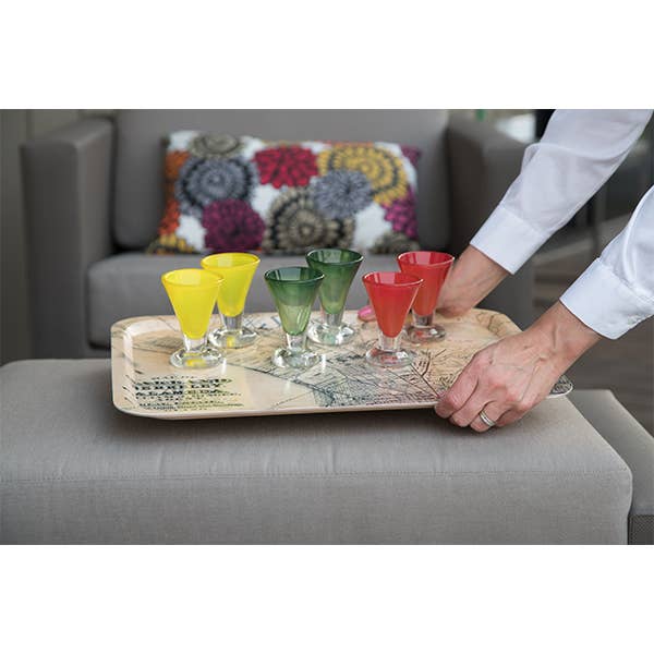 Trays4Us - Wholesale Serving Tray - Striper | Decorative Large Tray 16.5"x12.5"