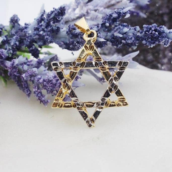 Gold & Silver Hammered Star of David Pendant and other Purchase Wholesale david abbigliamento. Free Returns & Net 60 Terms on Faire trending on Faire.