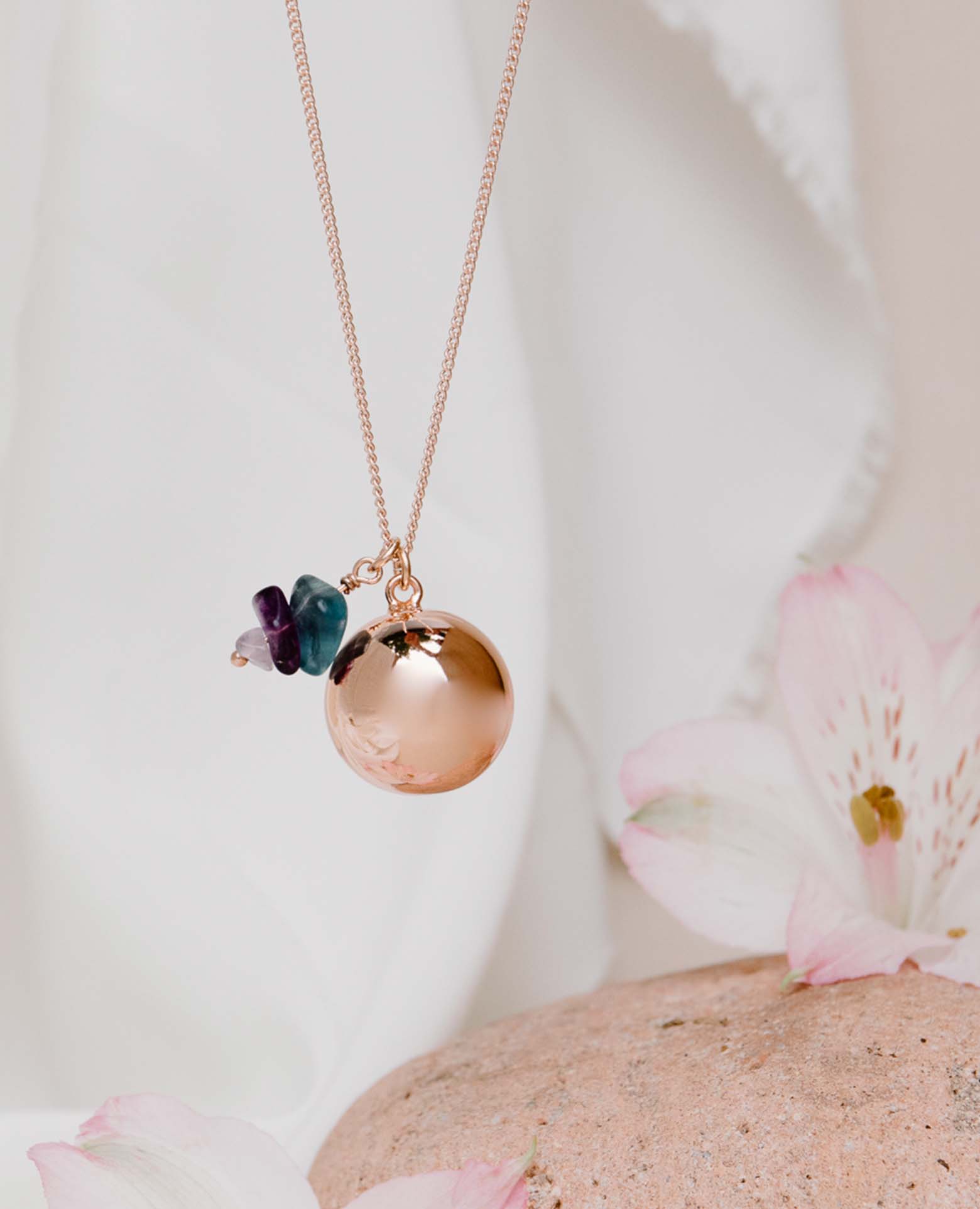 Atelier Aismée - Wholesale Pendant/Charm Necklace - Pink Fluorine pregnancy ball0