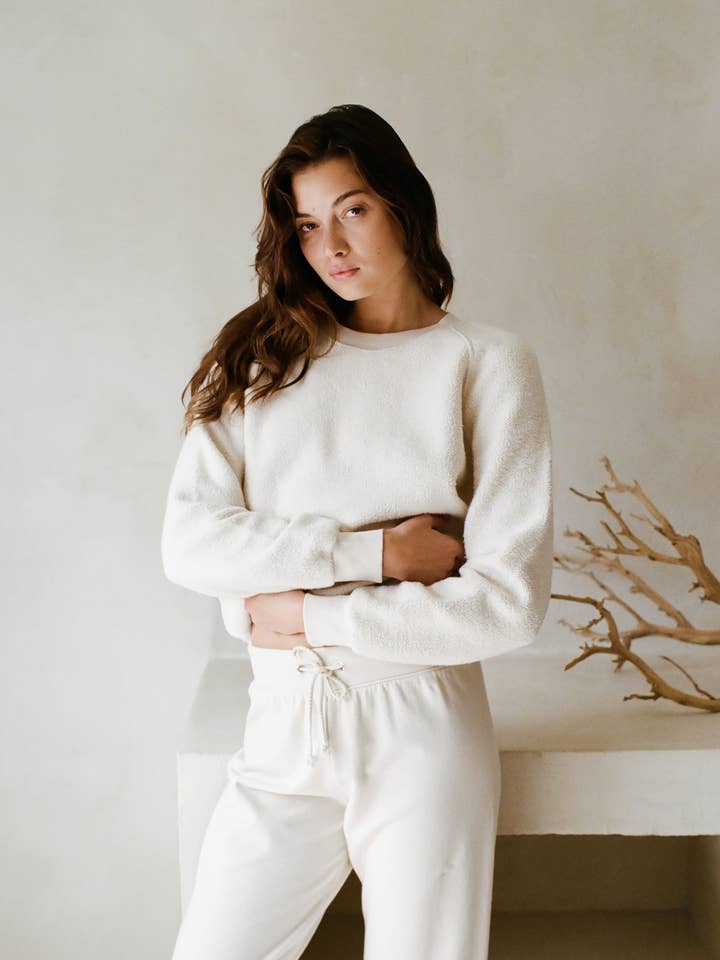 a.ren - Wholesale Sweatshirt - Women's - PK1008 | Knit Cotton Upside Down Garment Washed Pullover0