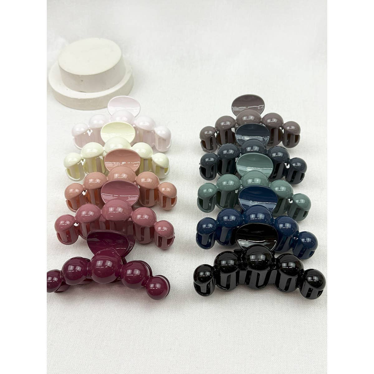 Large Dark Color Pearl Hair Claw Clips for wholesale on Faire3