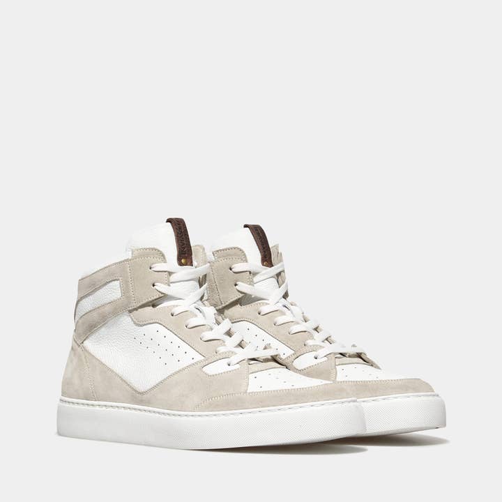 Aluminium/white Lebron high-top sneaker for wholesale by Ottaviani Shoes